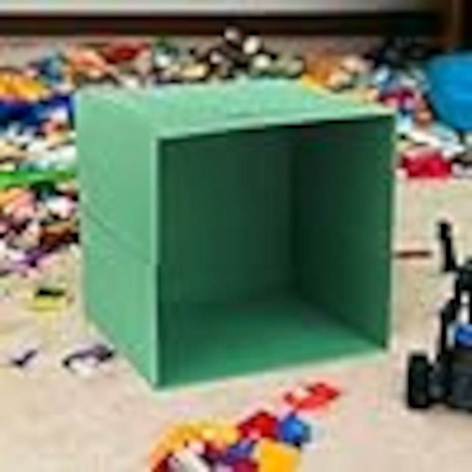 image 1 of 6 Pcs Foldable Fabric Cube Storage Boxes Collapsible Folding Box | Multi | One of Each | 6