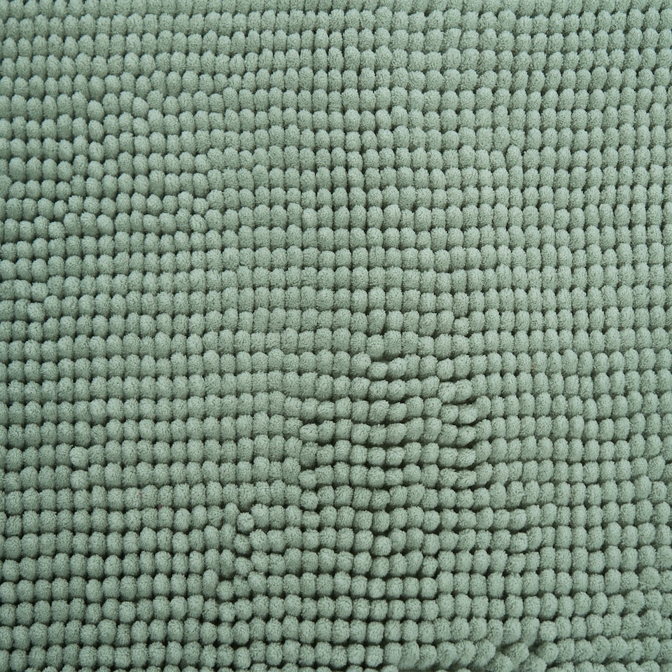 image 1 of OHS Soft Microfibre Non-Slip Absorbent Noodle Chenille Bath Runner Mat Green | Sage Green | 45 x 75cm