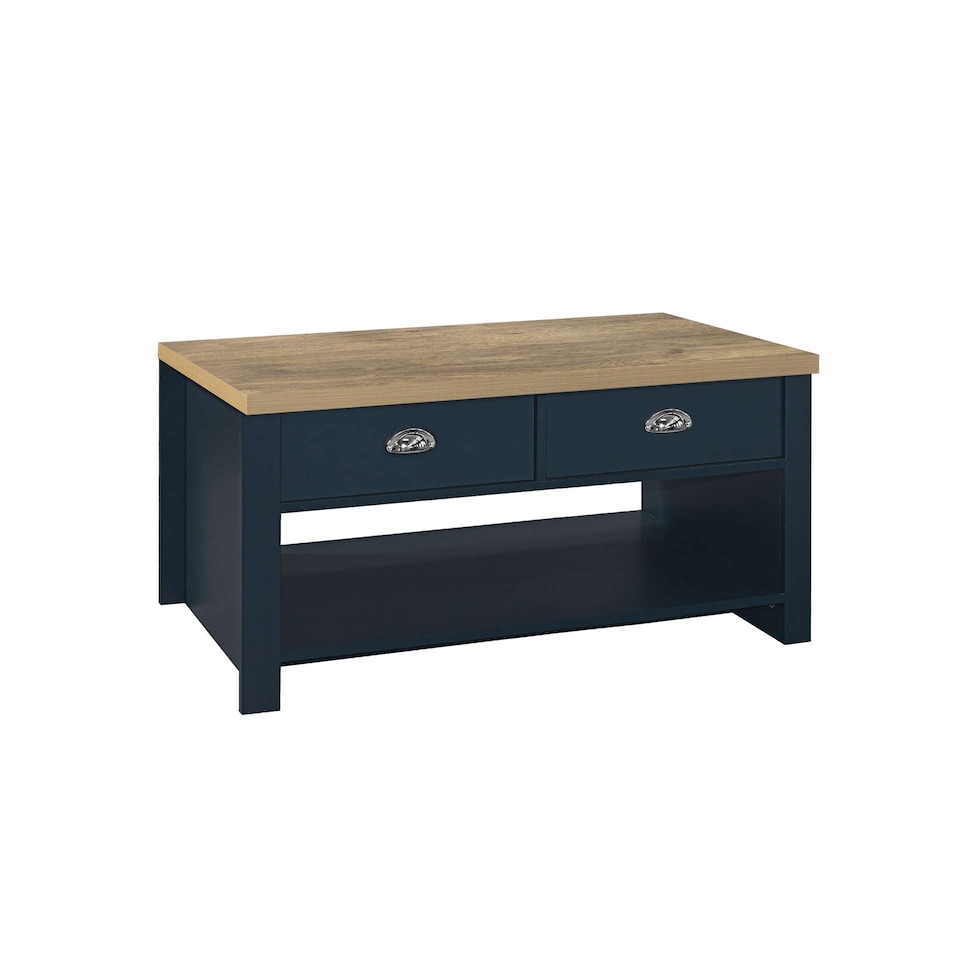image 1 of Highgate 2 Drawer Coffee Table Navy