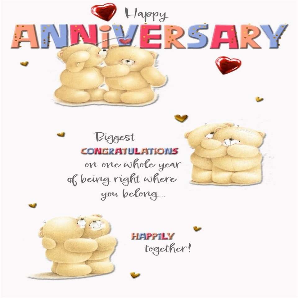 image 1 of Forever Friends Happy Anniversary Card