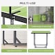 image 6 of HOMCOM 6ft Table Tennis Table, Ping Pong Table with Net, Foldable and Portable Ping Pong Set for Indoor Outdoor Use, Easy Assemble, Midsize, Green