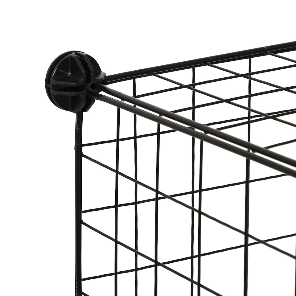 image 1 of HOMCOM DIY 6 Cube Metal Wire Rack Interlocking Storage Cabinet Organiser Display