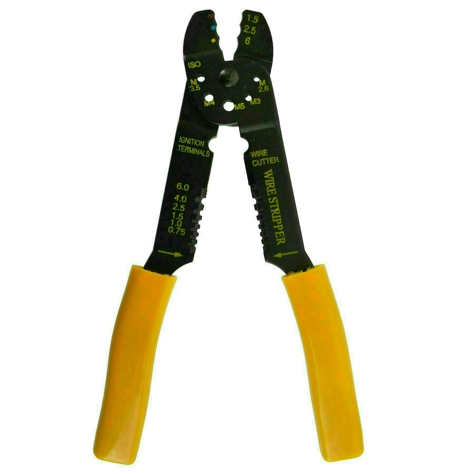 image 1 of Crimper Plier Wire Cutter Stripper and Electrical Terminal Connector 101pc TE758