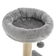 image 8 of PawHut Cat Tree Tower Indoor with Condo Sisal Scratch Post, 96cm Tall, Grey