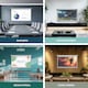 image 6 of 72" Manual Pull Down Projector Screen with Wall Mount