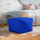 image 1 of Waterproof Cube Indoor Outdoor Bean Bag Foot Stool Pouffe Blue