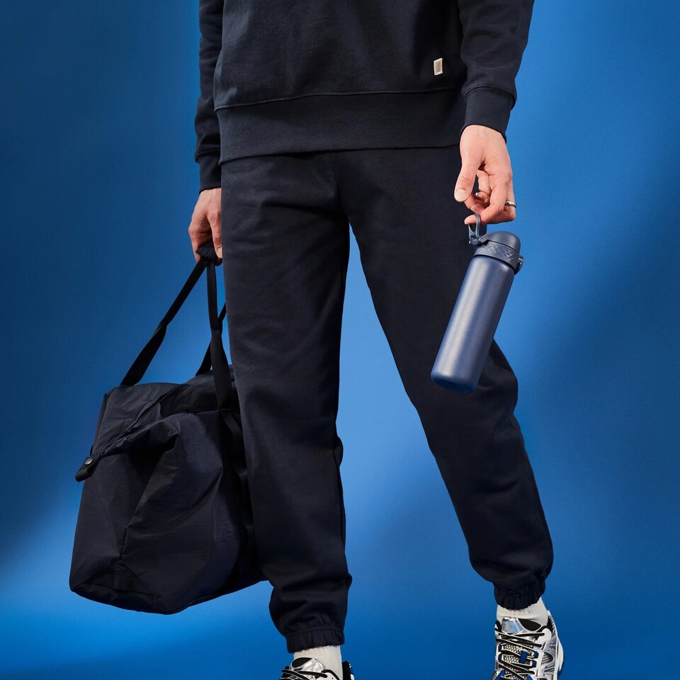 image 1 of Leak Proof Slim Water Bottle, Vacuum Insulated, 500ml (17oz) | Blue | Ash Navy | One Size