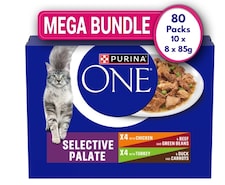 Purina One Mini Fillets Selective Palate Wet Cat Food 80X85G (Pack Of 10)