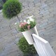 image 2 of Oval Ratolla Railing Plant Pot - 22.5x29.8x24.2cm | White | White & Set of 2 | 2