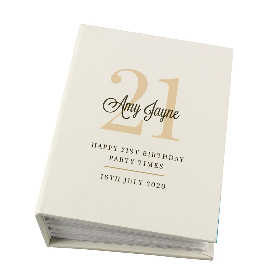 image 1 of Personalised Birthday 6x4 Photo Album White