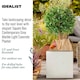 image 4 of Square Box Grey Marble Light Concrete Garden Planter H40 L40 W40 cm, 65 ltrs Cap.
