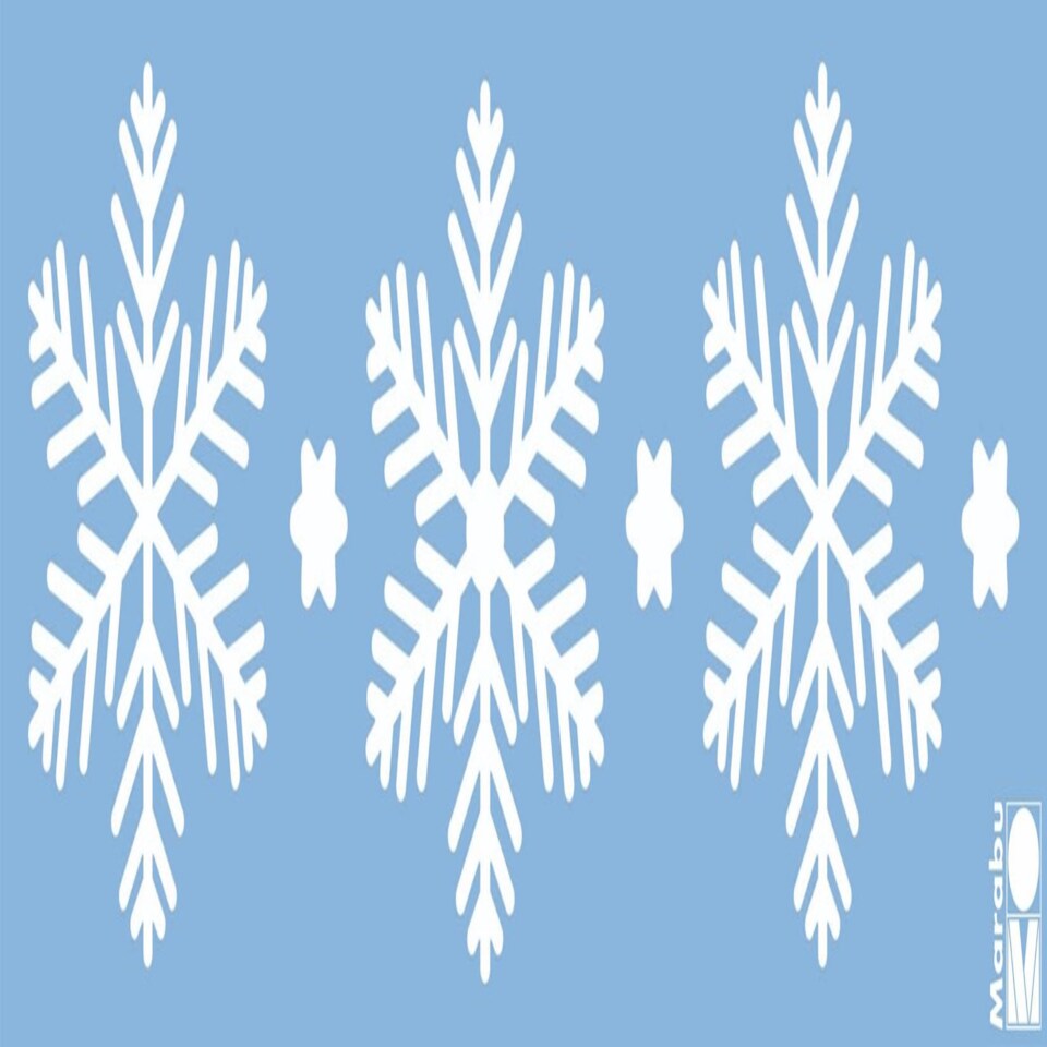 MARABU STENCIL 10X33 SNOW FLAKES Multi