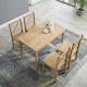 image 2 of Solid Wooden Kitchen Dining Table and 4 Chairs