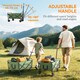 image 8 of Outsunny 62L Festival Trolley, 120kg Heavy Duty Folding Trolley Cart, Green