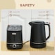 image 6 of HOMCOM 1.7L 3000W Fast Boil Electric Kettle and 2 Slice Toaster Set, Black