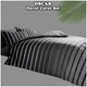 image 5 of VELVETIO Oscar Stripe Duvet Cover Set Reversible Polycotton Easy Care Beddings Grey | Double