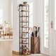image 3 of Yaheetech 10-Layer Rustic Vintage Shoe Rack for Compact Spaces-Rustic Brown