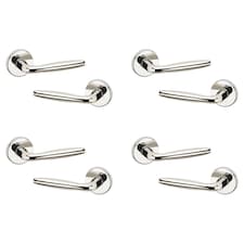 Polished Nickel URFIC Rouen Lever Door Handles | Red | Pink | 4