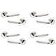 image 1 of Polished Nickel URFIC Rouen Lever Door Handles | Red | Pink | 4