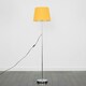 image 2 of ValueLights Modern Floor Lamp In Polished Chrome Metal Finish With Mustard Shade