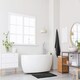 image 8 of Marlow Collection Soft Touch Non-Slip Bathroom Rug in Black (45cm x 75cm)