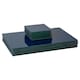 image 1 of Harbour Housewares Hague Blue Glass Dining Set - 30 x 20cm - 12pc Placemats + Coasters Blue