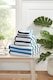 image 4 of Amalfi 6 Piece Cotton Towels Luxury Soft Quick Dry Absorbent | Blue | Blue | Bath towel