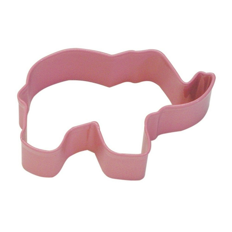 Anniversary House Elephant Poly-Resin Coated Cookie Cutter - Pink - One Size