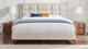 image 4 of 6ft Super King Natural,Tall Headend Headboard Soft Velvet Fabric Upholstered Bed Frame | Clear | Natural | Super King