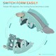 image 5 of HOMCOM 3-in-1 Baby Rocking Horse Portable Slide Basketball Hoop, Age 1.5-3
