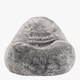 image 4 of Kenai Faux Fur Bean Bag Lounger Arctic Wolf Grey Giant Bean Bag Chair | Grey | Arctic Wolf Grey | XL | 1
