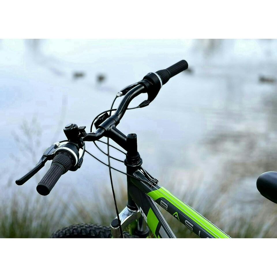 image 1 of Basis Link DS Full Suspension Mountain Bike, 26" Wheel - Graphite/Lime