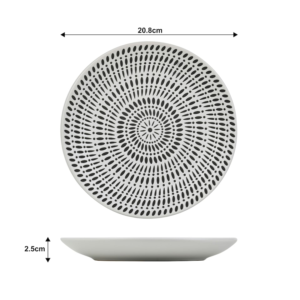 image 1 of 16pc White Pad Print Dinner Set