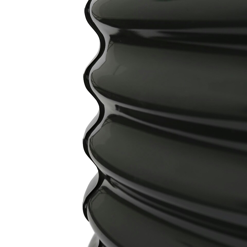 image 1 of Harbour Housewares Raised Garden Bed - Anthracite Round Bottomless Metal Raised Bed Galvanised Steel Planter Box 90 x 45cm