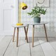 image 6 of Malme Side Table Occasional Large in Chalk Grey and Natural Pine Grey | Light Grey