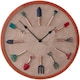 image 1 of Marco Paul 30cm Red Tools Design Clock Red