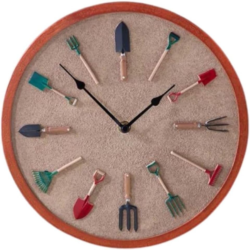 image 1 of Marco Paul 30cm Red Tools Design Clock Red