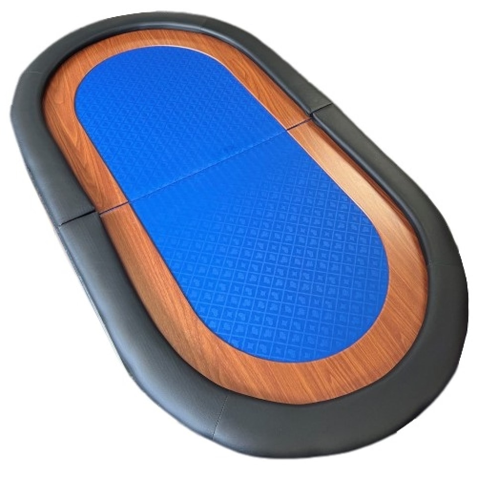 image 1 of Professional Folding Blue Speed Cloth Poker Table Top For 6 Players