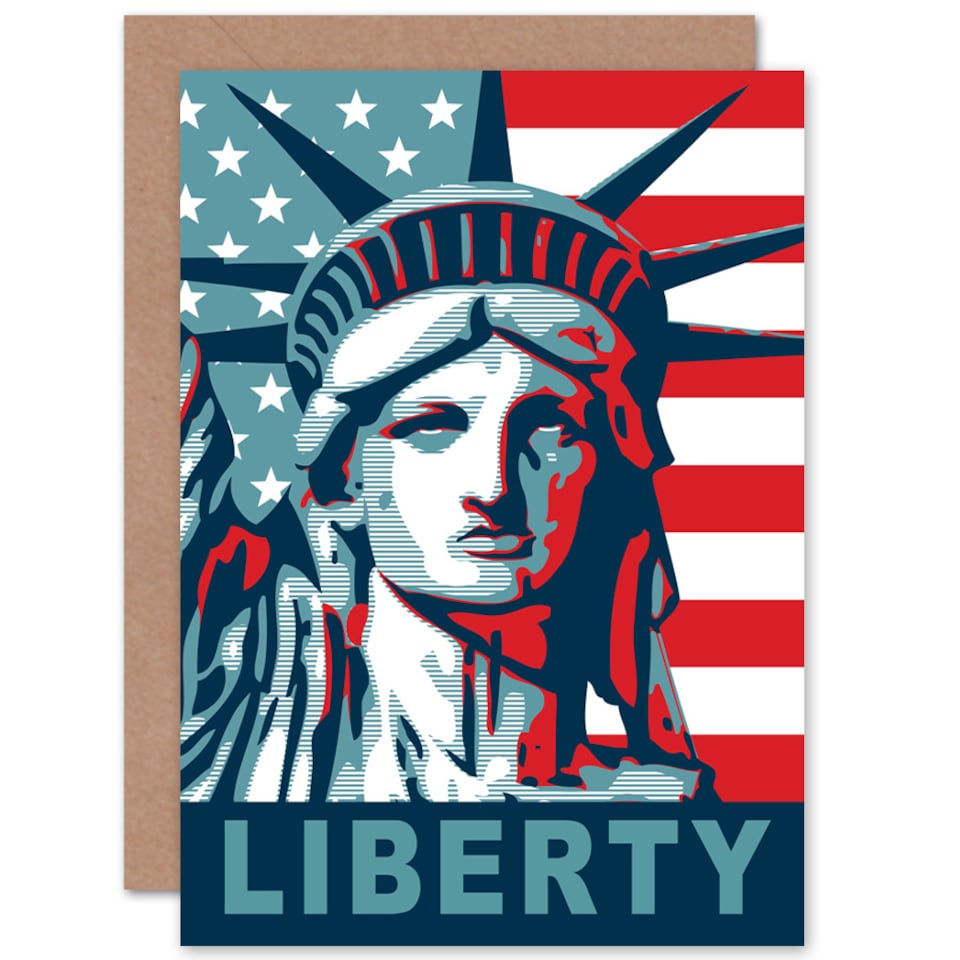 image 1 of Statue Of Liberty American Icon Greetings Card