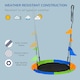 image 5 of Outsunny Saucer Tree Swing Metal Tube Adjustable Rope Garden Blue