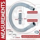 image 3 of SPARES2GO Drain Hose Extension Kit 2m Washing Machine Dishwasher Waste Water Outlet Pipe (19mm / 28mm Ends)