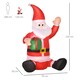image 7 of HOMCOM 4ft Inflatable Christmas Santa Claus Gift with LED Xmas Decor Holiday Outdoor Yard Decoration