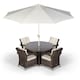 image 5 of Arizona Round 4 Seater Rattan Patio Dining Set | Brown | Brown