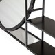 image 5 of Fine Decor FA3722W Edwin Shelving and Organiser Mirror, Black Black