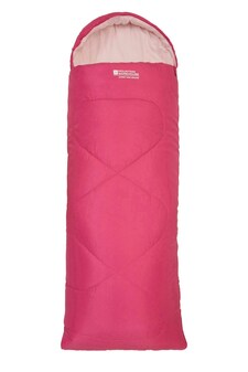 Mountain Warehouse Summit Sleeping Bag Lightweight Outdoor Mini Square Camping | Pink | Bright Pink