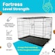 image 3 of Straame 36" Folding Metal Dog Crate Black