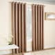 image 2 of Enhanced Living Vogue Latte Natural 90 x 54 inch (229x137cm) Eyelet Thermal Noise reducing Dim Out Curtains (PAIR)