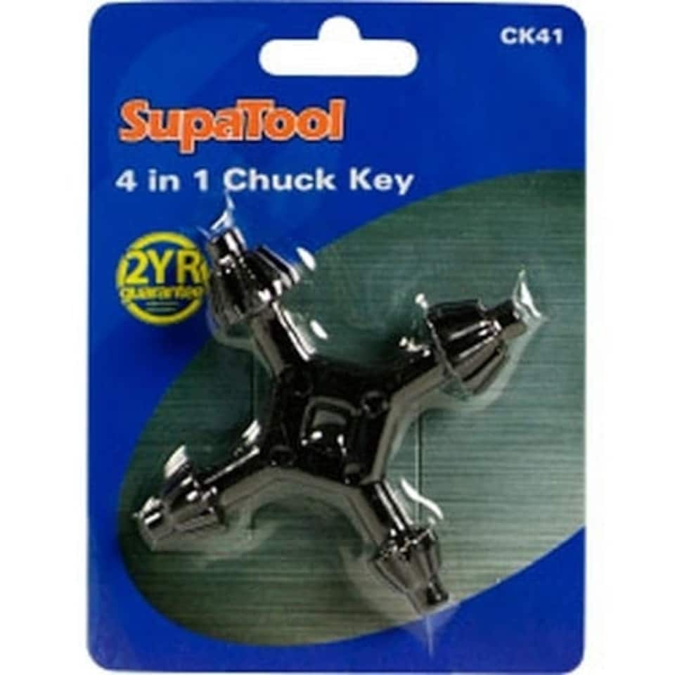 image 1 of SupaTool 4 in 1 Chuck Key - Black - One Size