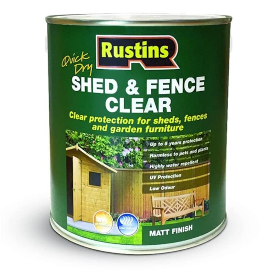 image 1 of Rustins Quick Dry Shed And Fence Clear Protector 5 Litre