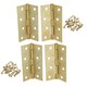 image 1 of 4" (100mm) Brass Plated Steel Door Cabinet Closet Gate Hinges Butt Hinge 4pk Gold